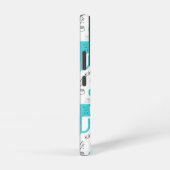 ロビン・エッグブルーかわいい猫の柄 SAMSUNG GALAXYケース (右側面)