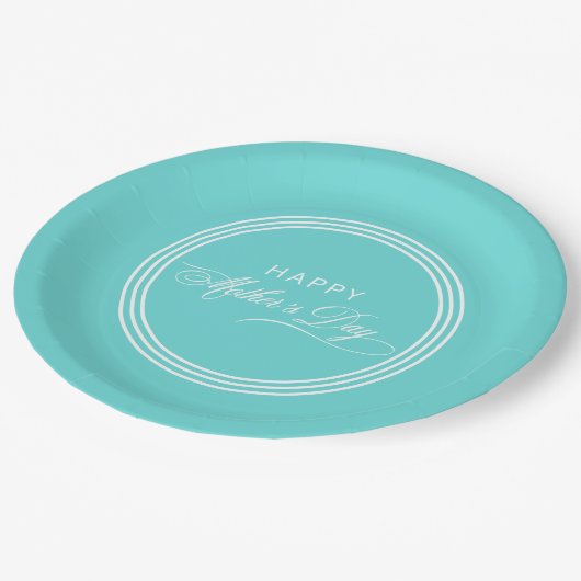 ロビン・エッグブルー書道母の日 ペーパープレート (アングル)