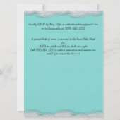 ロビン·エッグ·ブルー·アンド·ホワイト·マスカレード結婚ズ 招待状 (裏面)