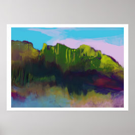 ロビン・エッグ・ブルー・スカイ・ランドスケープ・アート ポスター