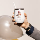 ロビン クリスマス 暖炉横 ワイングラス