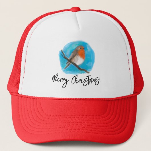 ロビン・バードメリー・クリスマス キャップ (正面)