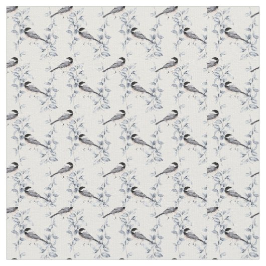 ロビン・ファブリックと冬のクリスマス ファブリック (クローズアップ)