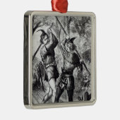 ロビン・フッドおよびリッタジャン メタルオーナメント (右)