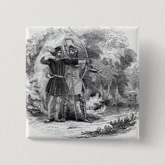 ロビン・フッドおよびリッタジャン 缶バッジ (正面)