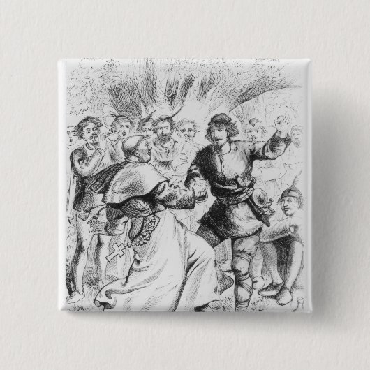 ロビン・フッドおよび司教 缶バッジ (正面)