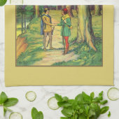 ロビン・フッドとリトル・ジョン キッチンタオル (折り畳み)