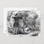 ロビン・フッドとリトル・ジョン ポストカード (正面/裏面)