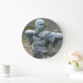 ロビン・フッドの彫像ナッティンガム ラージ壁時計 (ホーム)