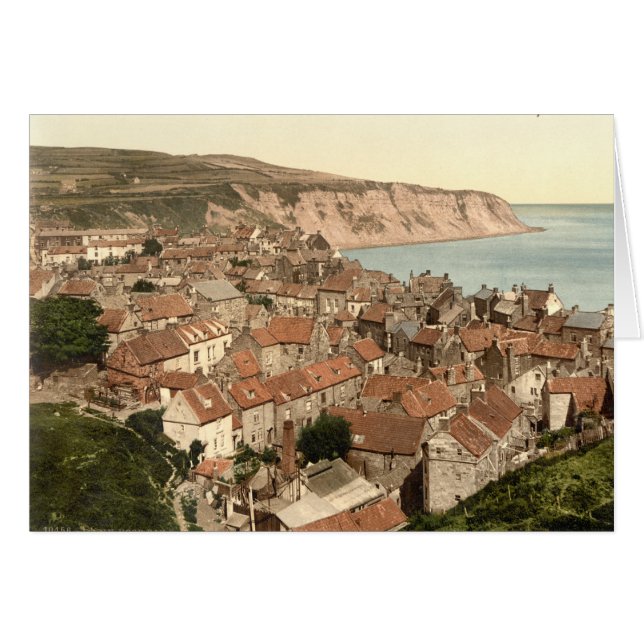 ロビン・フッドの湾、Whitby、ヨークシャ、イギリス (正面横)