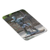 ロビン・フッド像Notingham Castle写真 マグネット (右側)