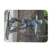 ロビン・フッド像Notingham Castle写真 マグネット (横)