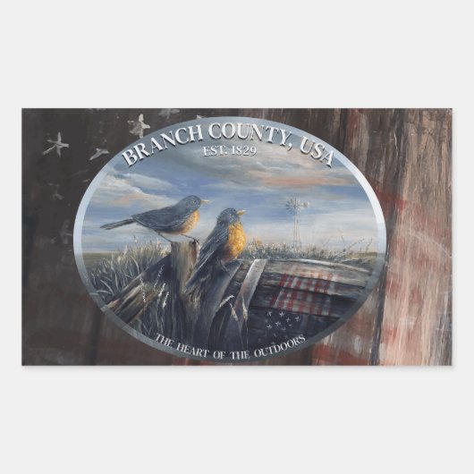 ロビン ブランチ コ ミチ 長方形シール (正面)