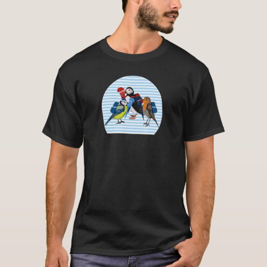 ロビン・プフィン鳥学校の動物ビオロでの初日 Tシャツ (正面)