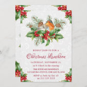 ロビン&ホリーとウィンターベリークリスマスランチ 招待状 (正面/裏面)