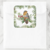 ロビン・ホリー・パイン・クリスマス スクエアシール (バッグ)