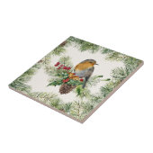 ロビン・ホリー・パイン・クリスマス タイル (側面)