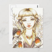 ロビン ポストカード (正面/裏面)