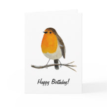 ロビン レッドブレスティング カード