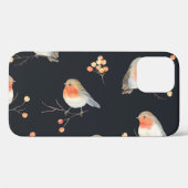 ロビン、ローワンの果実、冬の水の色のパターン。 Case-Mate iPhoneケース (裏面 (横))