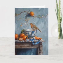 ロビン – 折り畳みグリーティングカード