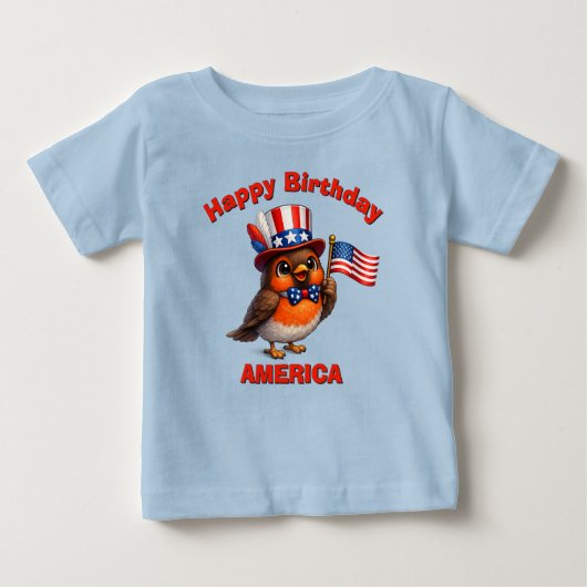 ロビン (4n) 愛国少年Tシャツ ベビーTシャツ (正面)