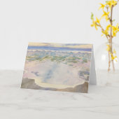 ロビンpurcellによる冬の白い水彩画 カード (黄色い花)