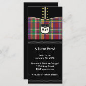 ロビーバーンズパーティー招待状 コンテンポラリー (正面/裏面)