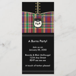 ロビーバーンズパーティー招待状 コンテンポラリー