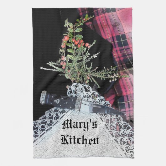 ロビー、ティータオルカジュアルを燃やす キッチンタオル (縦)