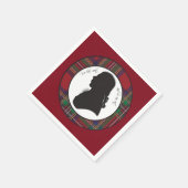 ロビー・バーンズのシルエット・ナプキン スタンダードカクテルナプキン (角)