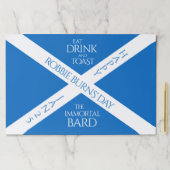 ロビー・バーンズのスコットランド国旗をお祝いしよう　飲んで食べて乾杯 ペーパーパッド (インサイチュ)