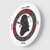 ロビー・バーンズシルエット時計 ラージ壁時計 (傾斜)