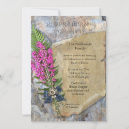 ロビー・バーンズ素朴招待 招待状