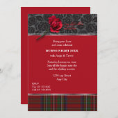 ロビー・バーンズ・レッド・ローズ 招待状 (正面/裏面)