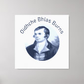 ロビー・バーンズ - Oidhche Bhlas Burns 青文字 キャンバスプリント (正面)