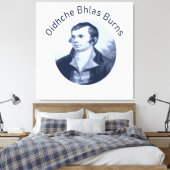 ロビー・バーンズ - Oidhche Bhlas Burns 青文字 キャンバスプリント (インサイチュ (寝室))