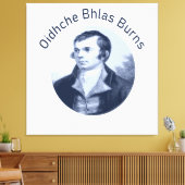 ロビー・バーンズ - Oidhche Bhlas Burns 青文字 キャンバスプリント (インサイチュ (リビング))
