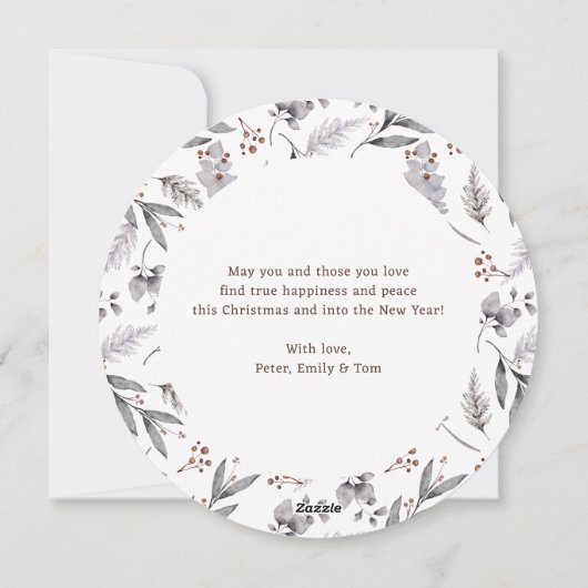 ロビ伝統的ードメリークリスマスカード シーズンカード (裏面)