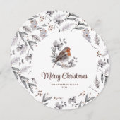 ロビ伝統的ードメリークリスマスカード シーズンカード (正面/裏面)