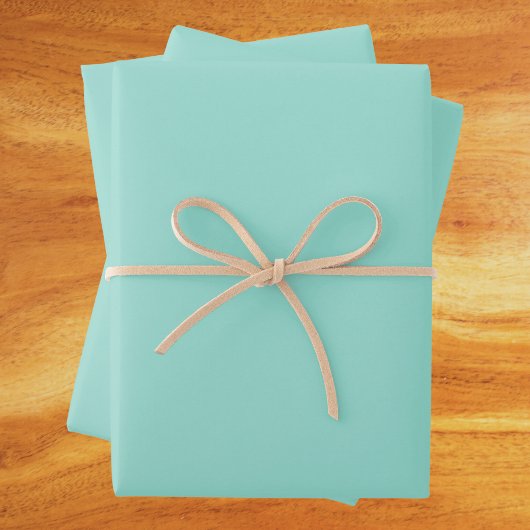 ロビ淡い色のンエグブルー無地のカラー ラッピングペーパーシート