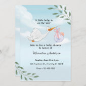 ロビ魅力的ンインスパイアベビーシャワー招待状 招待状 (正面/裏面)