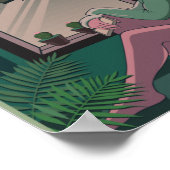 ロフィアニメアート悲し恋しく思い女の子 ポスター (角)