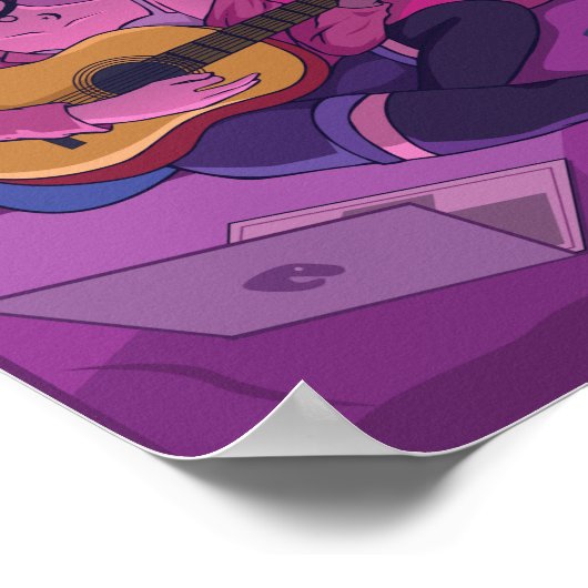 ロフィアニメアー遊トのギター ポスター (角)