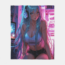 ロフィゲーマーガール | チルアニメエステティック フリースブランケット