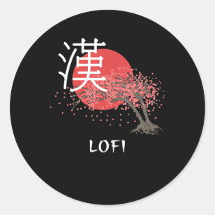 ロフィ日本のーヒップホップ漢字さくらんぼブロッサムロフィ ラウンドシール