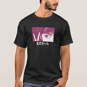 ロフィ日本のー時雄ガールアニメキャラクター- Japan A Tシャツ