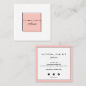 ロフェミニンゴ |ピンク |ソーシャルメディアのアイコン スクエア名刺 (正面/裏面)