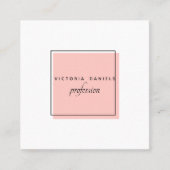 ロフェミニンゴ |ピンク |ソーシャルメディアのアイコン スクエア名刺 (正面)