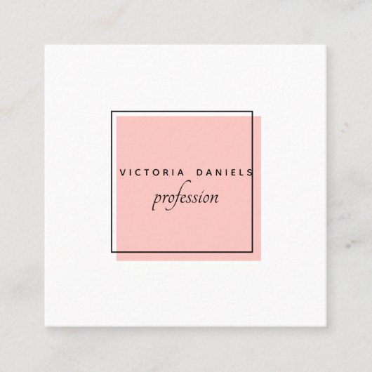 ロフェミニンゴ |ピンク |ソーシャルメディアのアイコン スクエア名刺 (正面)